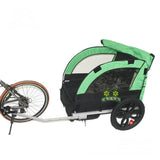 2 Kids Child Bicycle Tow Behind Double Seat Trailer