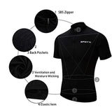 Spotti Cycling Sets Red / Small Spotti Men's Cycling Bike Jersey Short Sleeve with 3 Rear Pockets