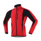ARSUXEO Cycling Jackets 15KUS red / S ARSUXEO Winter Warm UP Thermal Soft shell Cycling Jacket Windproof Waterproof