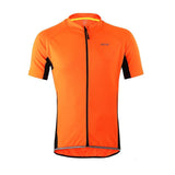 ARSUXEO Cycling Jerseys 632 orange / S / China ARSUXEO Outdoor Sports Men's Slim Fit Short Sleeve Cycling Jersey