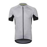 ARSUXEO Cycling Jerseys 636 light gray / S ARSUXEO Men's Full Zipper Cycling Short Sleeve MTB Jerseys