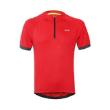 ARSUXEO Cycling T-Shirts 635 red / S ARSUXEO Men's 1/4 Zipper Short Sleeve Summer Cycling T-Shirts