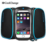 CoolChange Bicycle Bags & Panniers CoolChange Cycling Front Frame Tube Waterproof Bag Double IPouch