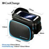 CoolChange Bicycle Bags & Panniers CoolChange Cycling Front Tube Waterproof Bag Double IPouch