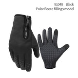 CoolChange Cycling Gloves 91048 Black / M CoolChange Winter Cycling Thermal Windproof Full Finger Bike Gloves