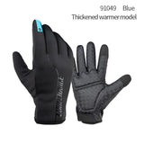 CoolChange Cycling Gloves 91049 Blue / M CoolChange Winter Cycling Thermal Windproof Full Finger Bike Gloves