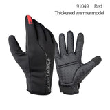 CoolChange Cycling Gloves 91049 Red / M CoolChange Winter Cycling Thermal Windproof Full Finger Bike Gloves