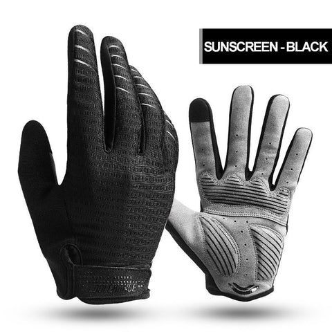 CoolChange Cycling Full Finger Shockproof MTB Bike Touch Screen Gloves