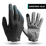 CoolChange Cycling Gloves Blue / M / China CoolChange Cycling Full Finger Shockproof MTB Bike Touch Screen Gloves