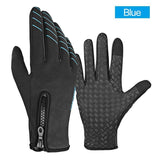 CoolChange Cycling Gloves Blue / M CoolChange Cycling Full Finger Windproof Touch Screen Gloves