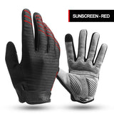 CoolChange Cycling Gloves Red / M / China CoolChange Cycling Full Finger Shockproof MTB Bike Touch Screen Gloves