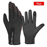 CoolChange Cycling Gloves Red / M CoolChange Cycling Full Finger Windproof Touch Screen Gloves