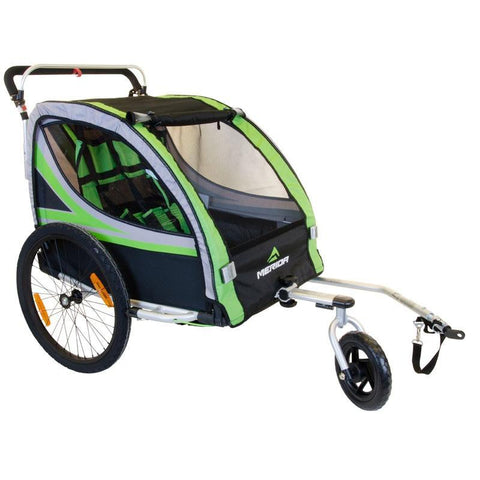 2 In 1 Bike Trailer Toddler Stroller With Double Brake Air Wheel Bike Camper