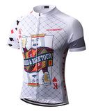 Mengliya Cycling Jersey Poker 2 / M-(Chest 38"-40") MR Strgao Men's Cycling Jersey Bike Short Sleeve Shirt