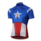 Shop2841053 Store Cycling Sets Jersey / 5XL Avengers Marvel Superhero Cycling Jersey Captain America Costume winter Soldier Cycling Kits Bicycle Short Jersey Set
