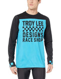 Troy Lee Designs Cycling Jersey Small / Checker Ocean/Black Troy Lee Designs Skyline Checker Men's Off-Road BMX Cycling Jersey