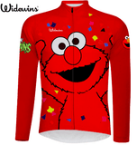 Widewins Cycling Jerseys XXS Elmo Sesame Street Long Sleeve Cycling Jersey
